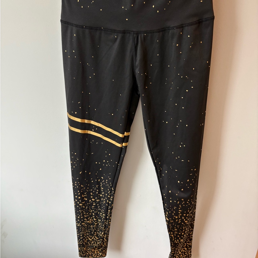 Black and Gold Speckled Leggings